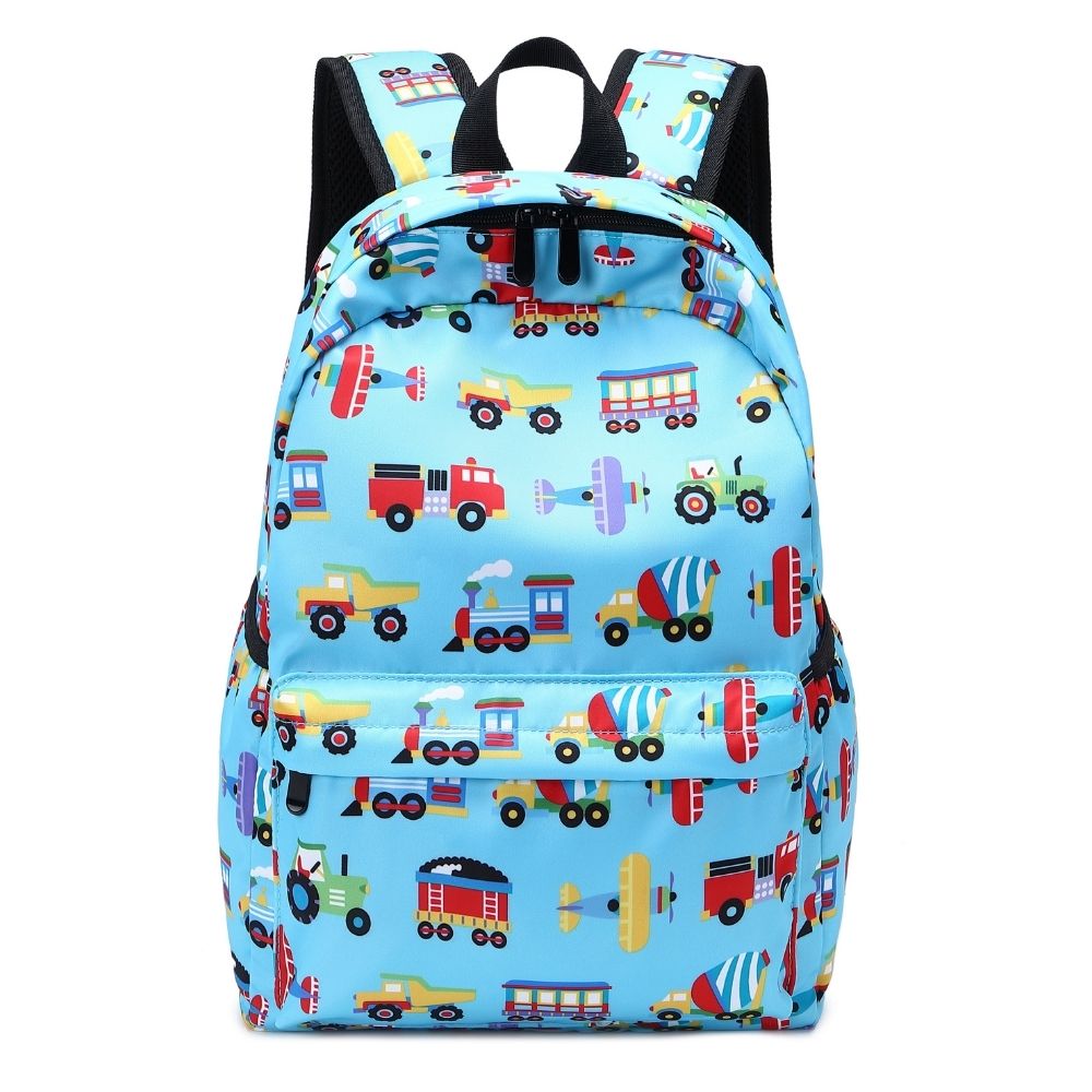 School Bags NZ for Boys Kids Backpacks Blue Mini Car Happy Kid