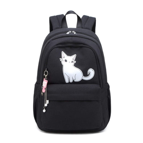 kids backpack white cat