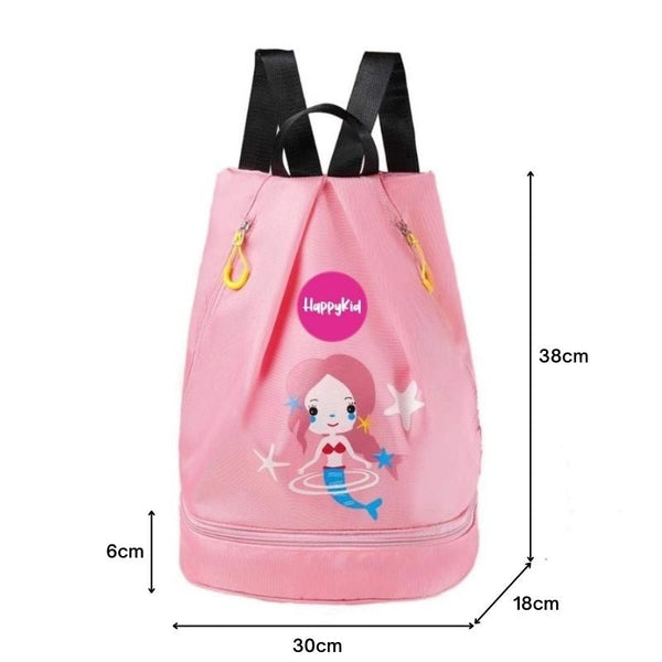 Kids Swim Bag NZ Lightweight Waterproof Sports Bag Wet Dry Separation Pink