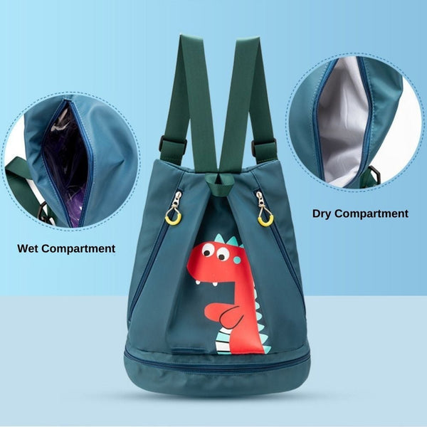 Kids Swim Bag NZ Lightweight Waterproof Sports Bag Wet Dry Separation Green