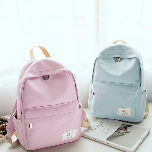 Canvas preppy style backpacks