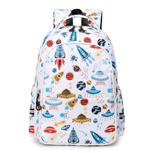 Kids Backpack Spaceship White