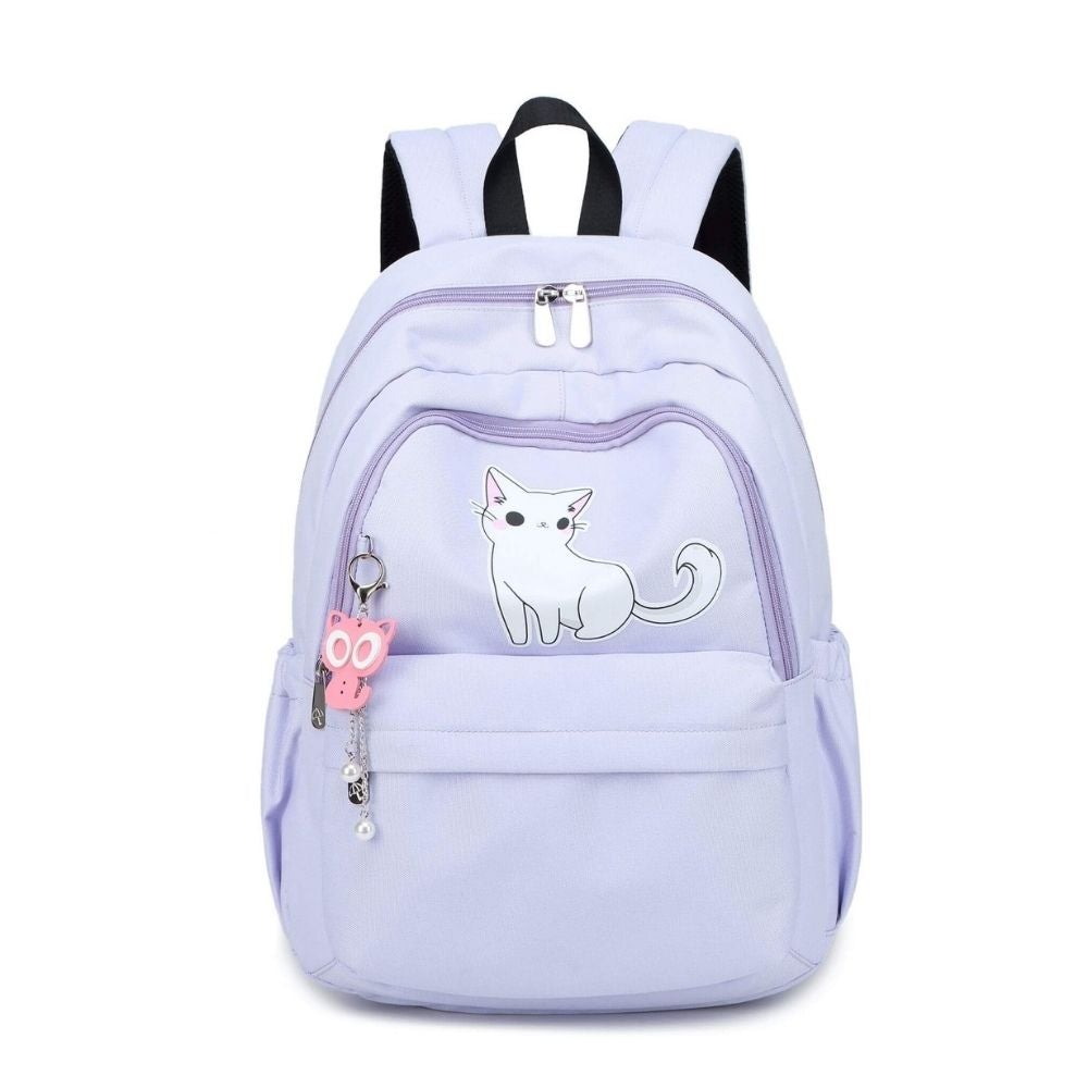 White cat backpack hot sale