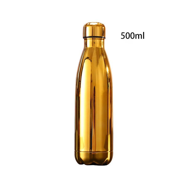 Stainless Steel Insulated Drink Bottles Water bottles 500ml Plating Gold